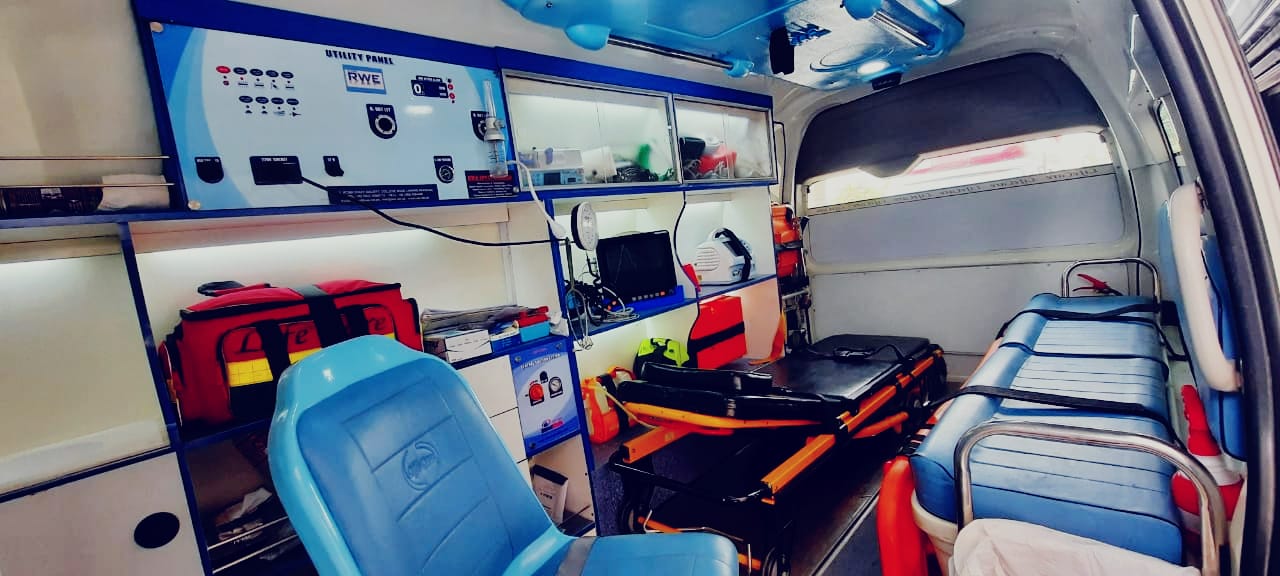 Advanced medical equipment inside Sahara ambulance